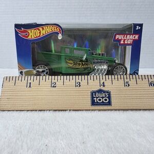 Hot Wheels Bone Shaker Green Fast‎ Race Pullback & Go Logo 2020